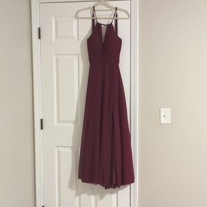 Burgundy bridesmaid dress